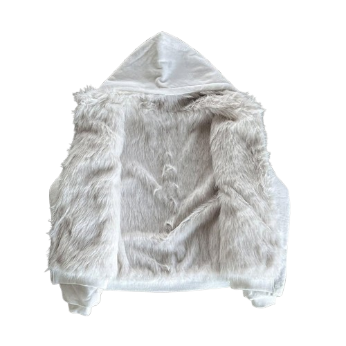 Zip-Up Hoodie With Reversible Fur