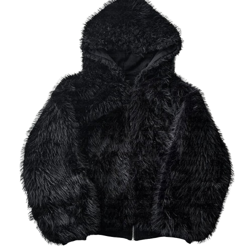 Zip-Up Hoodie With Reversible Fur