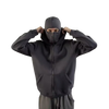 Zip-Up Hoodie With Mask Over Head