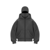 Zip-Up Hoodie With Mask Over Head