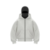 Zip-Up Hoodie With Mask Over Head