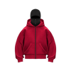 Zip-Up Hoodie With Mask Over Head